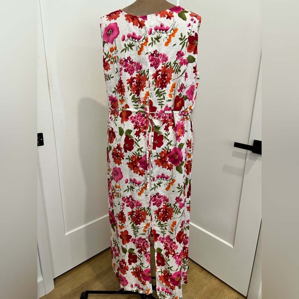 Style & Co Woman 💯% Linen Maxi Dress, Floral All over Print | Size 1X - Picture 4 of 9